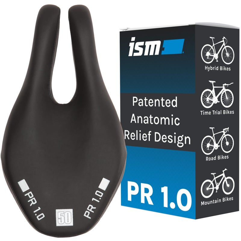 ISM PR Series Noseless Bicycle Seat - Anatomic Relief Bicycle Saddle for Hybrid, Time Trial, Road, and Mountain Bikes - No Nose Bike Saddle for Reduced Numbness and Discomfort - Image 1